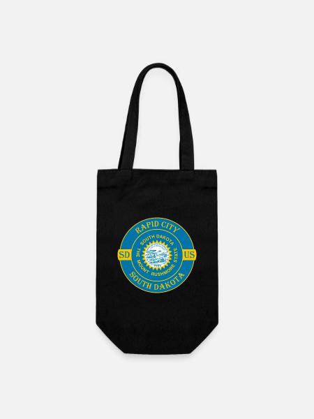 Rapid City South Dakota Flagge USA Souvenir Abzeichen - Geschenkbeutel für Flaschen - Schwarz