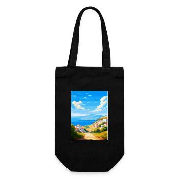 Kea Greece Vintage Travel Poster Souvenir Souvenir - Gift Bag for Bottles - black - Front