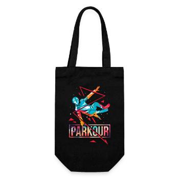 Furchtloser Parkour Stadtakrobat - Geschenkbeutel für Flaschen - Schwarz - Vorne