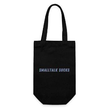 SMALLTALK SUCKS - Spread it! - Geschenkbeutel für Flaschen - Schwarz - Vorne