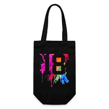 18 YEARS 18TH BIRTHDAY - Gift Bag for Bottles - black - Front