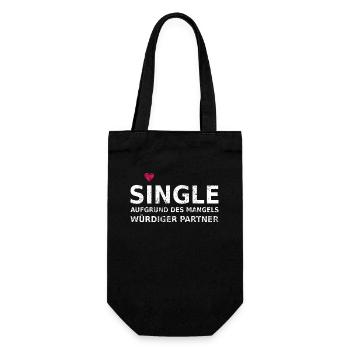 Single - Geschenkbeutel für Flaschen - Schwarz - Vorne