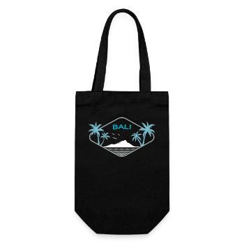 Souvenir rétro de l’écusson de Bali Palm Island à Ubud - Sac à bouteille - noir - Devant