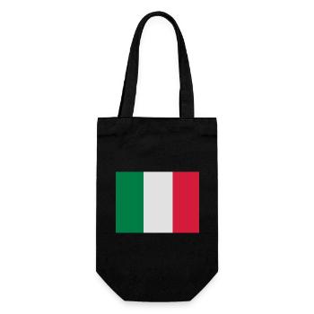 Italienische Flagge - Geschenkbeutel für Flaschen - Schwarz - Vorne