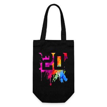 20 YEARS 20TH BIRTHDAY - Gift Bag for Bottles - black - Front