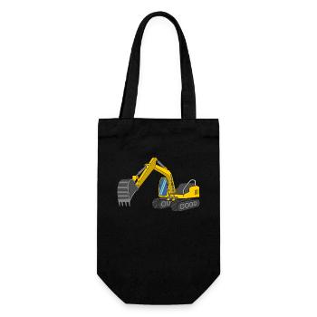 Bagger - Geschenkbeutel für Flaschen - Schwarz - Vorne