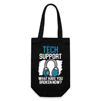 Tech Support What Have You Broken Now? - Geschenkbeutel für Flaschen - Schwarz - Vorne