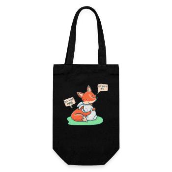 Où le renard et le lièvre disent « bonne nuit » - Sac à bouteille - noir - Devant