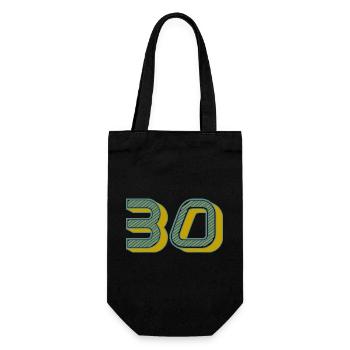 30 - Gift Bag for Bottles - black - Front