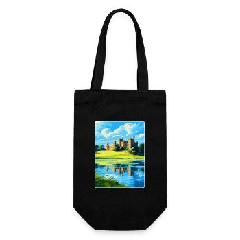 Leeds Castle England Uk Travel Poster Souvenir WPA - Gift Bag for Bottles - black - Front