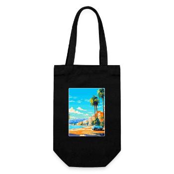 Cannes France Vintage Travel Poster WPA Souvenir - Gift Bag for Bottles - black - Front