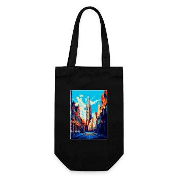 Louvain Belgique Affiche de voyage vintage Souvenir WPA - Sac à bouteille - noir - Devant