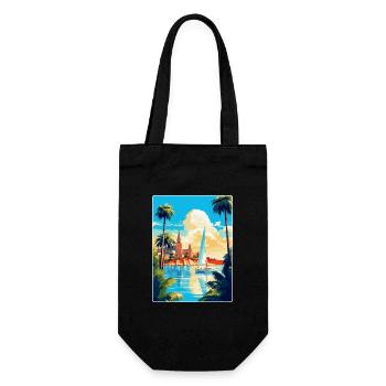 Palma De Mallorca Spanien Vintage Reiseplakat WPA - Geschenkbeutel für Flaschen - Schwarz - Vorne