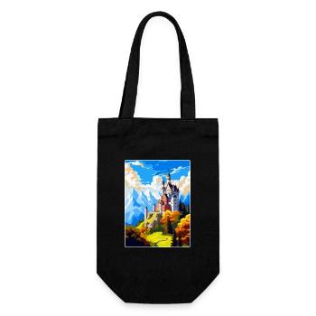 Neuschwanstein Castle Germany Travel Poster WPA - Gift Bag for Bottles - black - Front