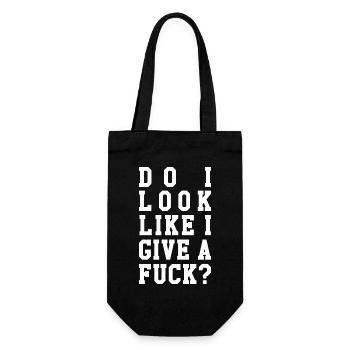 do i look like i give a Fuck? - Geschenkbeutel für Flaschen - Schwarz - Vorne