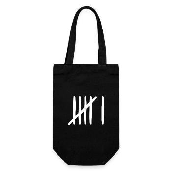 6 birthday tally sheet 6 years old - Gift Bag for Bottles - black - Front