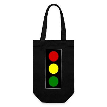 Ampel - Geschenkbeutel für Flaschen - Schwarz - Vorne