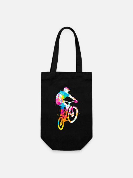 MTB Bunt Downhill Mountain Bike Mountainbike - Geschenkbeutel für Flaschen - Schwarz