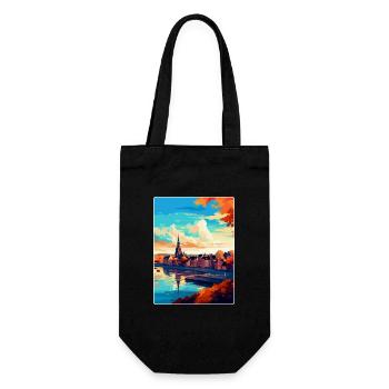 Nijmegen Netherlands Vintage Travel Poster WPA Art - Gift Bag for Bottles - black - Front