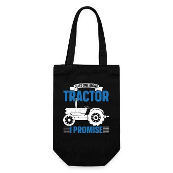 Nur noch einen Traktor verspreche ich Bauernhof Ba - Geschenkbeutel für Flaschen - Schwarz - Vorne