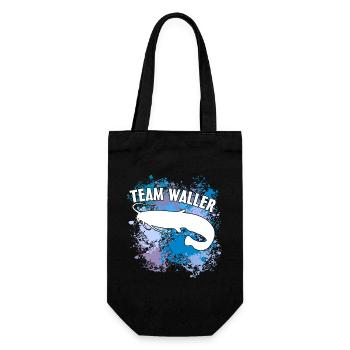Wels Waller fischen Wels auf Farbklecksen - Geschenkbeutel für Flaschen - Schwarz - Vorne