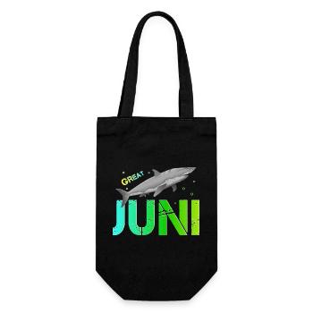 Juni Namenstag Geburtstag Juni - Geschenkbeutel für Flaschen - Schwarz - Vorne