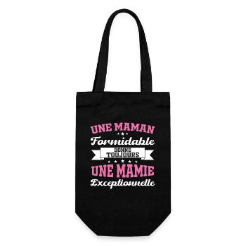 Gift for Grandma - An Exceptional Granny - Gift Bag for Bottles - black - Front