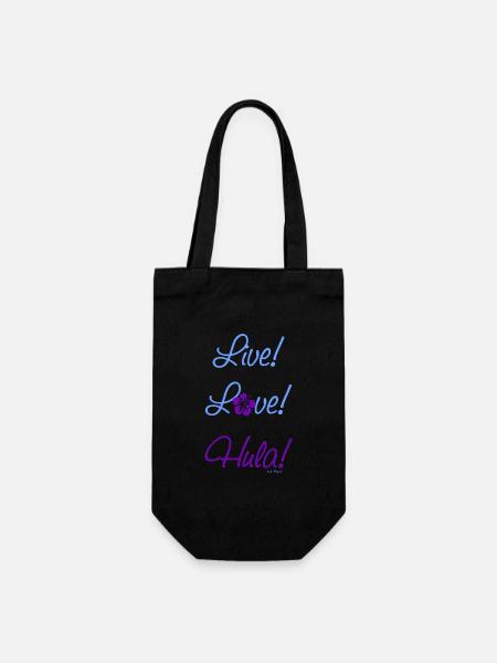 Live! Love! Hula! - Geschenkbeutel für Flaschen - Schwarz