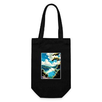 Danube River Europe Vintage Travel Poster Souvenir - Gift Bag for Bottles - black - Front