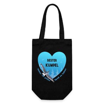 bester Kumpel - Geschenkbeutel für Flaschen - Schwarz - Vorne