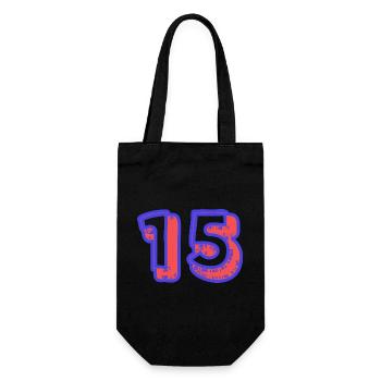 15. 15 ANS. 15e ANNIVERSAIRE. ANNIVERSAIRE 15 ANS. - Sac à bouteille - noir - Devant