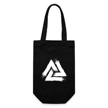Valknut Symbol Weiß Bürste Neu - Geschenkbeutel für Flaschen - Schwarz - Vorne