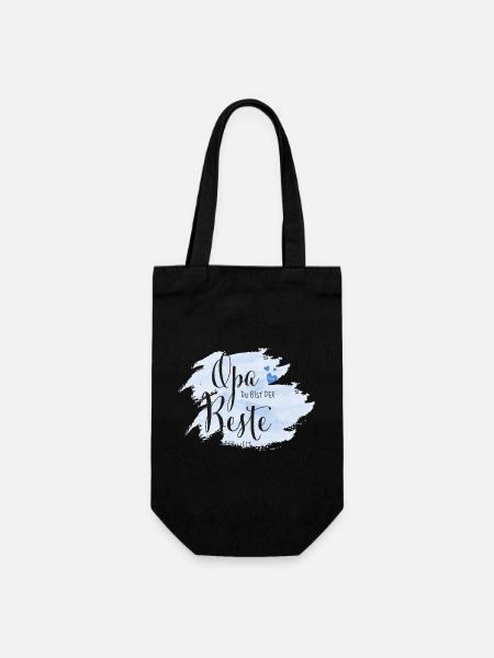 Grandpa you are the best in the world - Gift Bag for Bottles - black