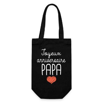 Joyeux Anniversaire Papa Cadeau Humour - Sac à bouteille - noir - Devant