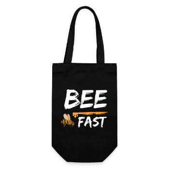 bee fast bees honey - Geschenkbeutel für Flaschen - Schwarz - Vorne