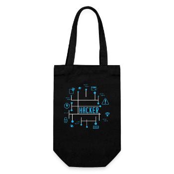 Hacker - Geschenkbeutel für Flaschen - Schwarz - Vorne