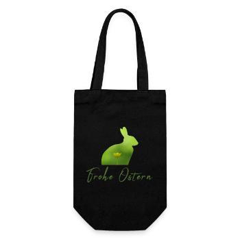 Frohe Ostern Ostern - Geschenkbeutel für Flaschen - Schwarz - Vorne