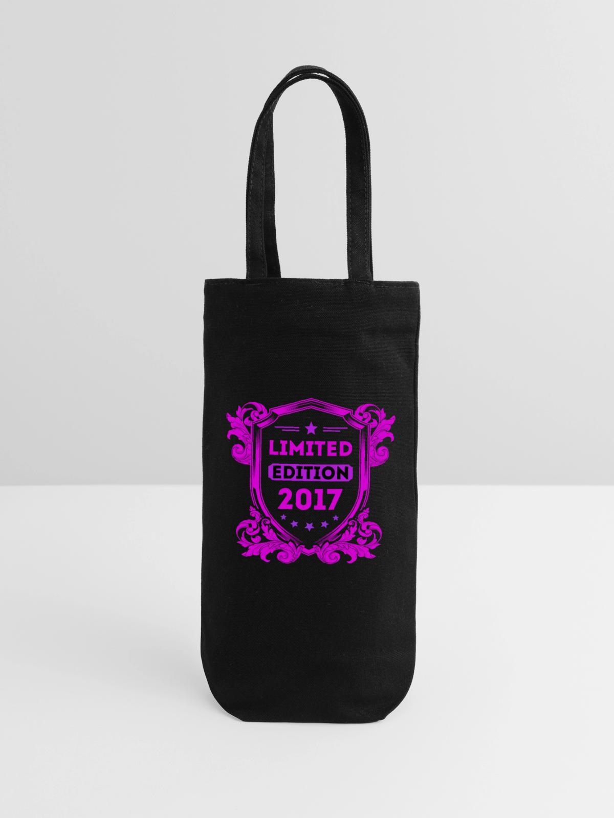 2017 - Geschenkbeutel für Flaschen - Schwarz - Vorne
