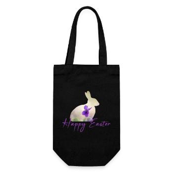 Happy Easter - Geschenkbeutel für Flaschen - Schwarz - Vorne