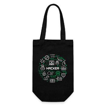 Hacker - Geschenkbeutel für Flaschen - Schwarz - Vorne