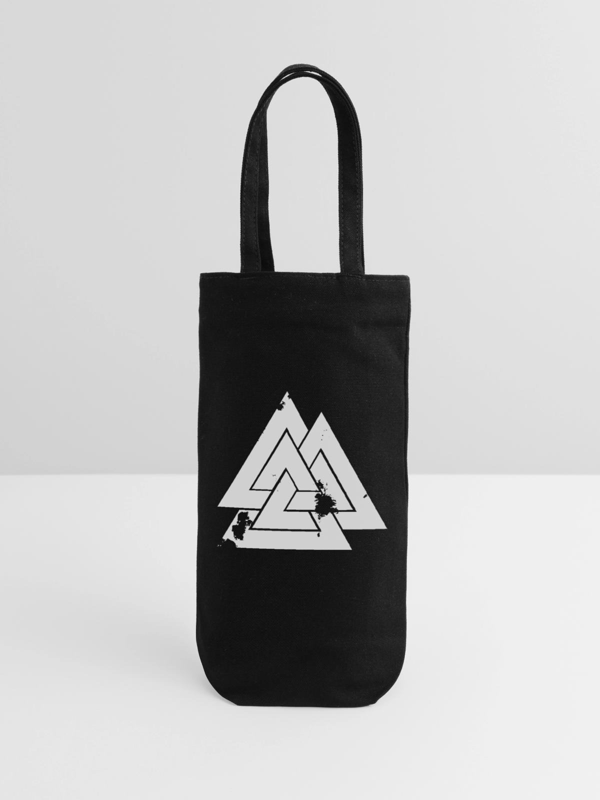 Valknut - Geschenkbeutel für Flaschen - Schwarz - Vorne
