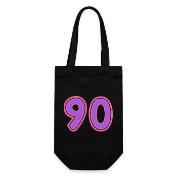 90. 90 YEARS. 90TH ANNIVERSARY. 90TH ANNIVERSARY. - Gift Bag for Bottles - black - Front