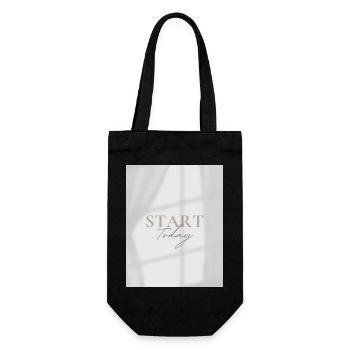 START TODAY - Geschenkbeutel für Flaschen - Schwarz - Vorne