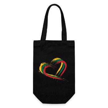 Heart brush flag of Lithuania - Gift Bag for Bottles - black - Front