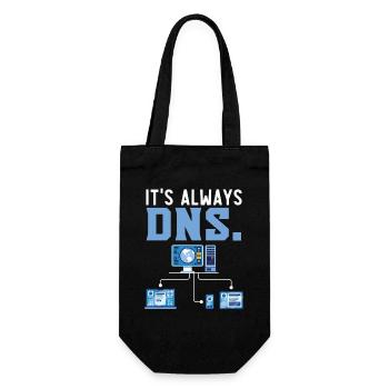 It's Always DNS Information Technology - Geschenkbeutel für Flaschen - Schwarz - Vorne