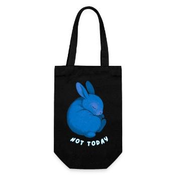 Rabbit - Nicht heute - Geschenkbeutel für Flaschen - Schwarz - Vorne
