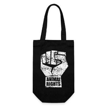 ANIMAL RIGHTS VEGAN - Gift Bag for Bottles - black - Front