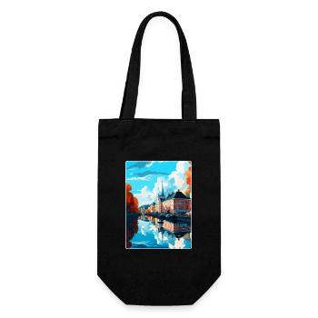 Karlstad Schweden Vintage Reiseplakat Souvenir WPA - Geschenkbeutel für Flaschen - Schwarz - Vorne