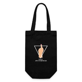 Kämpferische Feministin Protest - Geschenkbeutel für Flaschen - Schwarz - Vorne