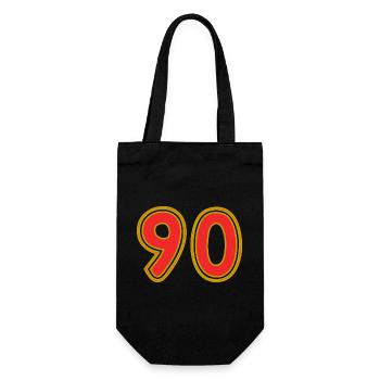 90. 90 YEARS. 90TH ANNIVERSARY. 90TH ANNIVERSARY. - Gift Bag for Bottles - black - Front